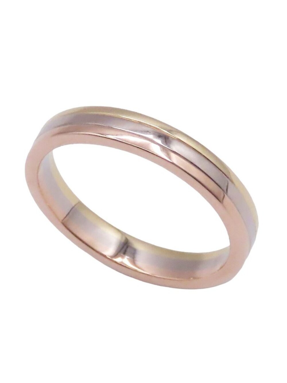 Cartier Louis Vendome Three Color Gold 58 Ring